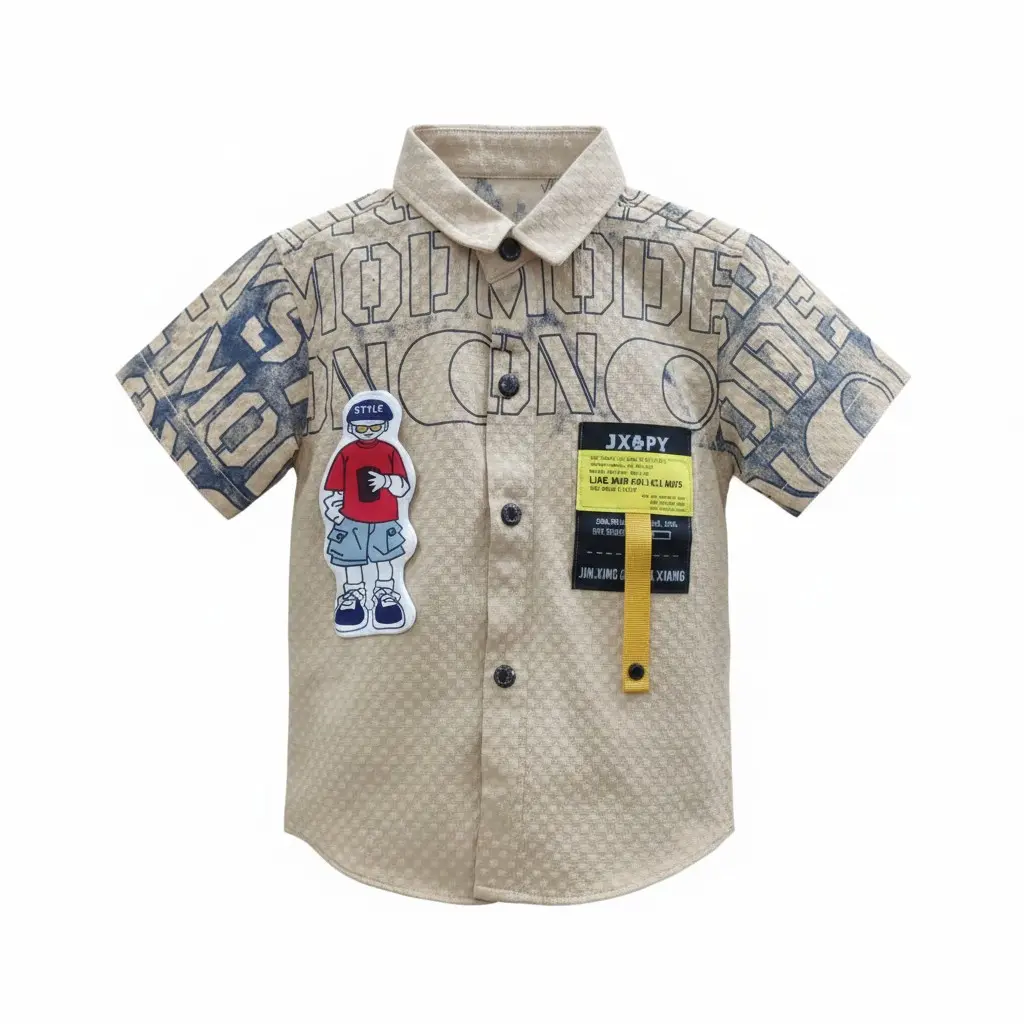 Slub Cotton Shirt and Shorts