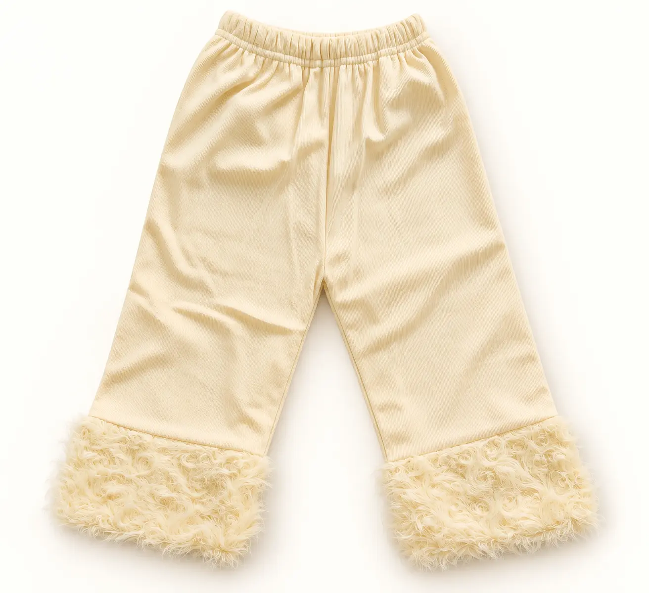 Girls’ Dusty Lilac Butterfly Sweater & Fur-Cuff Pants Set – 2-Piece Outfit - Image 7