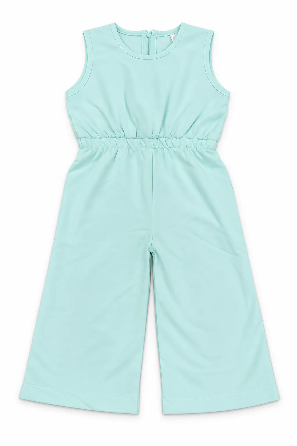 Mint Green Kids Two-Piece Outfit – Embellished Jacket & Wide-Leg Jumpsuit - Image 3